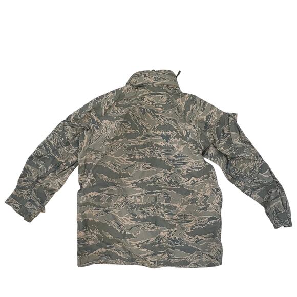 USAF Tiger Stripe Camo Parka Waterproof Jacket Utility Hunter Gear Men’s L - Picture 3 of 5